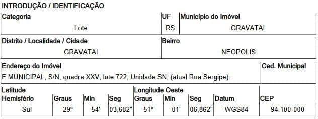RUA SERGIPE, N. S/N, Apto L), QD XXV, LT 722, GRAVATAI