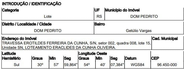 TRAVESSA EROTILDES FERREIRA DA CUNHA, N. 00, QD 08, LT 15, ST 002, DOM PEDRITO