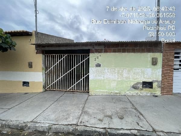 RUA FRANCISCO BARBOSA PONTES, N. 321, LT 20 QD C, POCINHOS