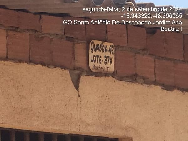 RUA 11, N. S/N, Apto ., QD 42, LT 37B, SANTO ANTONIO DO DESCOBERTO