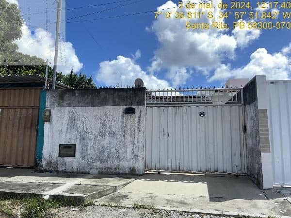 RUA JOSE PAULINO CAVALCANTE, N. 265, LT 21-A, QD 12-B, SANTA RITA