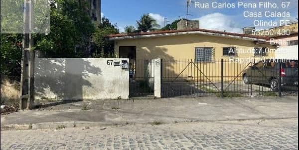 RUA CARLOS PENA FILHO, N. 67, QD 20, LT 04, OLINDA