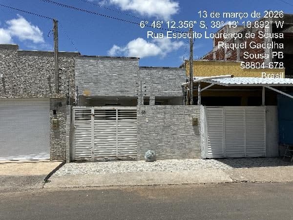 RUA ESPEDITO LOURENCO DE SOUSA, N. SN, LT 07 QD 46, SOUSA