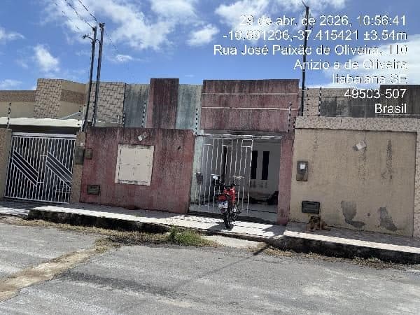 RUA JOSE PAIXAO DE OLIVEIRA, N. 116, QD J, LT 15, LOTEAMENTO RIVIERA, ITABAIANA