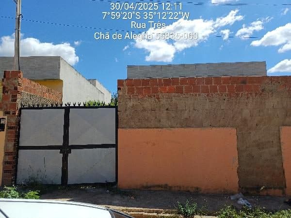 RUA PROJETADA R2, N. SN, LT 12, QD D, CHA DE ALEGRIA