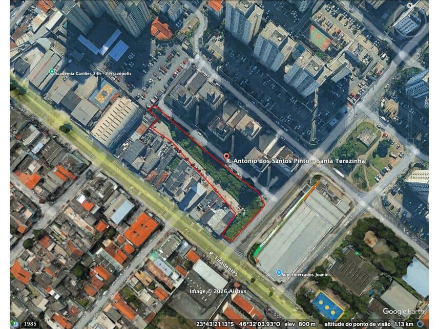 Rua Papa Paulo Vi, sn - Rua Antônio dos Santos Pinto, s/n°, área remanescente dos lotes nº 34, 36-A, 37-A e parte do lote 36-B, quadra 25 - São Bernardo Novo - São Bernardo do Campo / SP, São Bernardo do Campo